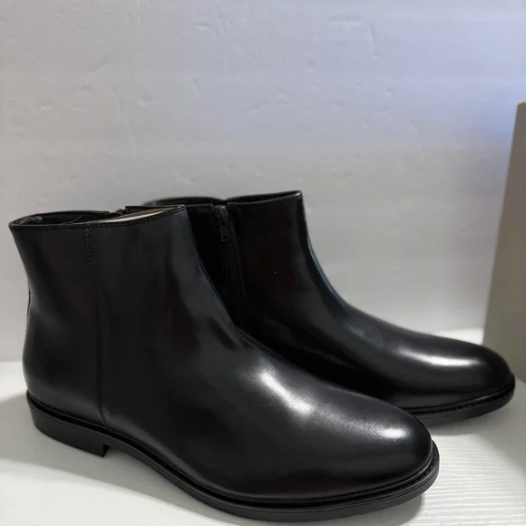 ? Kenneth Cole Reaction Men’s Black Zip Ankle Boots 13M Sleek Modern Dressy NWB REACTION KENNETH COLE Mens Black Padded Ely Round Toe Block  main image 4